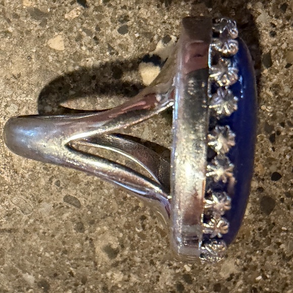 American West Deep Blue Silver Ring - Picture 2 of 6
